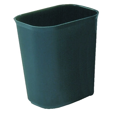 Fire Resistant Wastebasket, 28 qt, Fiberglass, Black