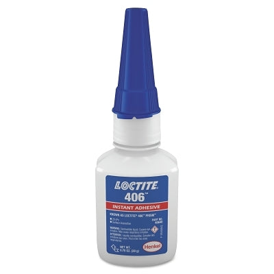 406 Prism Instant Adhesive, Surface Insensitive, 20 g, Bottle, Clear