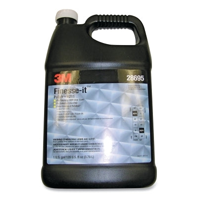 3M 051141-28695 Finesse-it Polish Advanced K 211, 1 gal Bottle, 4 gal per Case, White