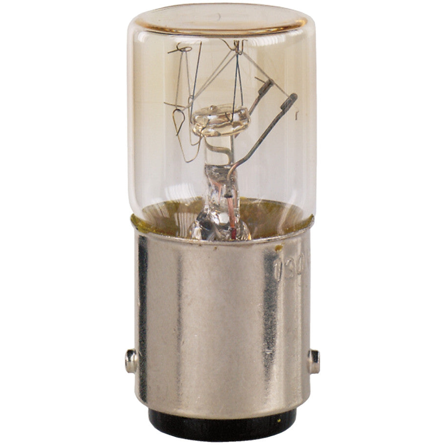 Pushbutton Replacement Incandescent Bulb, Clear, Type BA9 Base, 2W, 24 Vac/Vdc
