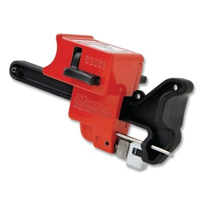 Seal Tight Handle-On Ball Valve Lockout, 6 in L, Red