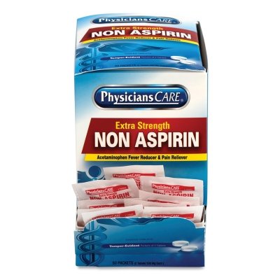 PhysiciansCare Acetaminophen, 500mg, 2 pk/50 pk per Box