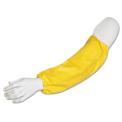 Tychem 2000 Sleeve, 18-3/4 in L, Elastic Bicep/Wrist Closures, Universal, Yellow
