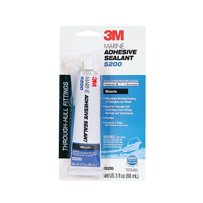 3M 051135-06504 Marine Adhesive Sealant, 5200, 295 ml, Cartridge, Black
