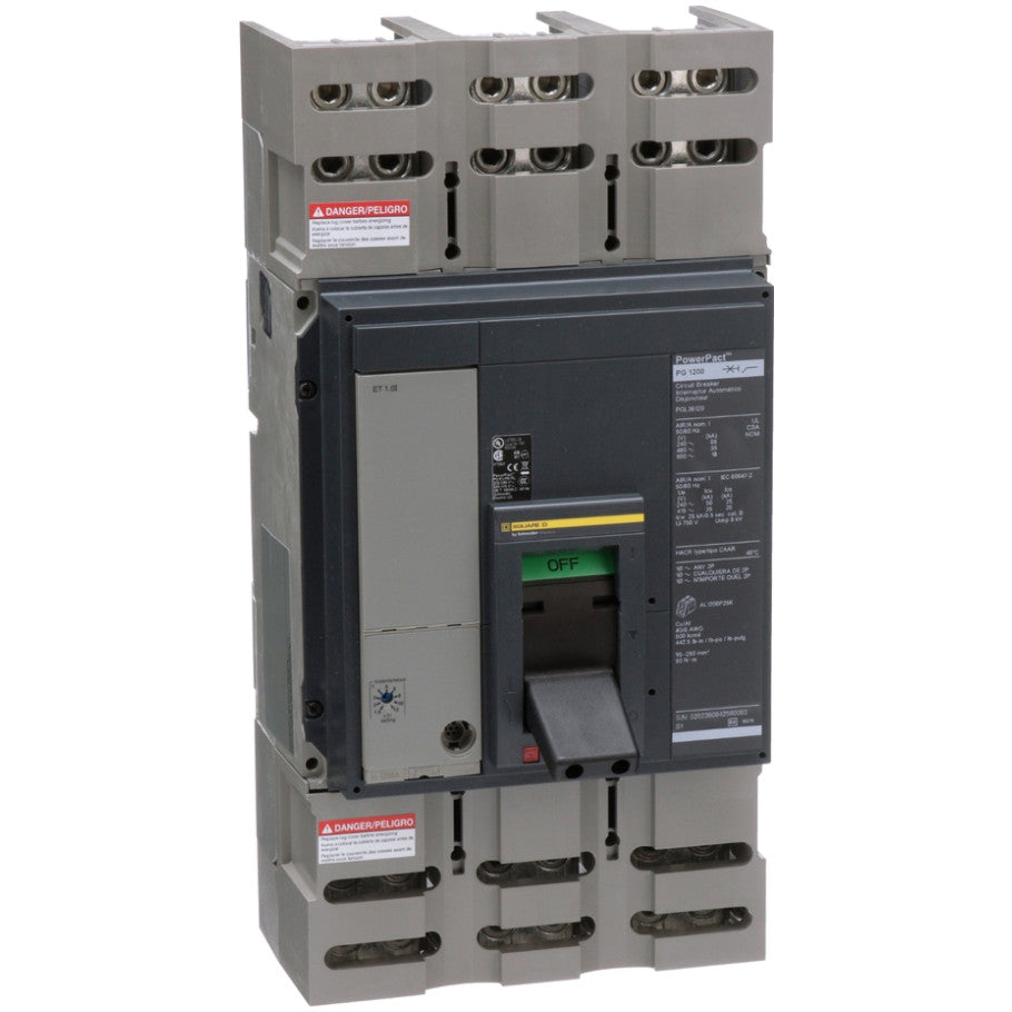 Molded Case Circuit Breaker, 600V, 1200A, 3-Phase, 50/60 Hz, 65kA   240V, 35kA   480V, 18kA   600V, Ambient Environment