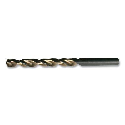 1872 Heavy-Duty Black and Gold Parabolic Flute Jobber-Length Drill Bit, 0.3125 in dia Cutting, 4.5 in OAL, 5/16 in