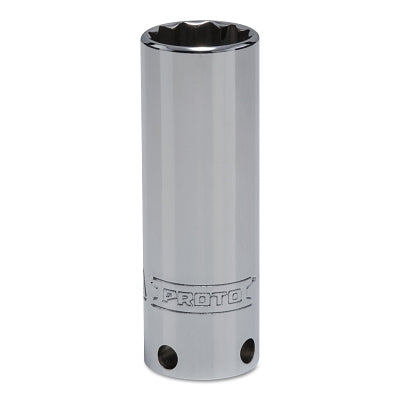 Tether-Ready Drive Deep Sockets, 3/8 in Drive, 18 mm, 2 3/4 in L, 12 Points