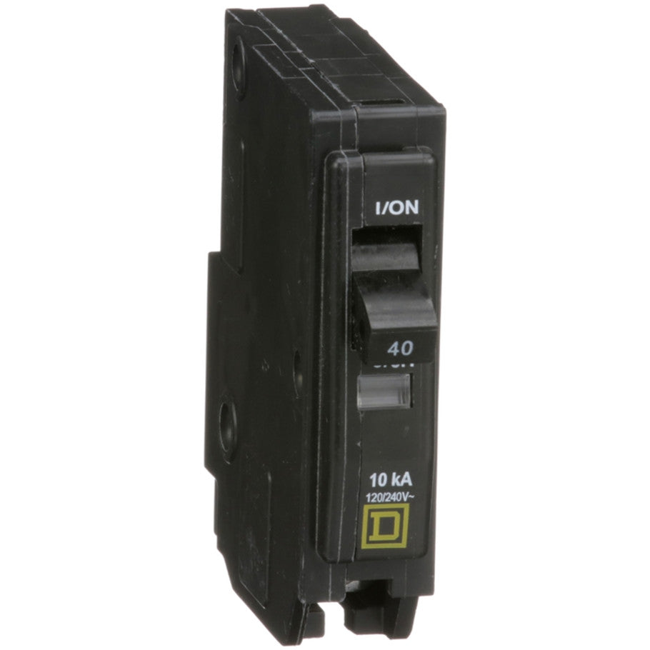 QO Miniature Circuit Breaker, Plug-In, 10kA, 120/240 Vac, 1-Pole, 40A