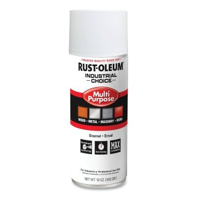 Industrial Choice 1600 System Enamel Aerosol, 12 oz, White, Flat