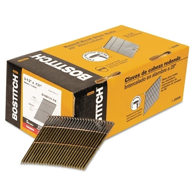 Round Head Framing Nail, 3-1/2 in L, Diamond Point, Steel