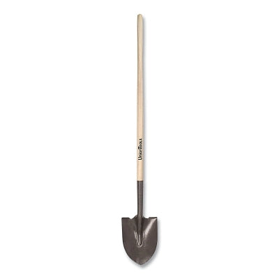 Round Point Shovel, 9.25 in L x 7.375 in W Blade, 48 in Hardwood Straight Handle