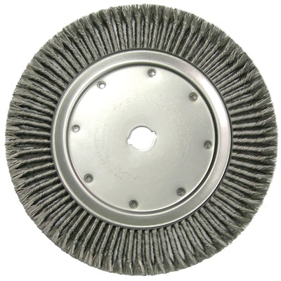 High Density Twist Knot Wire Wheel, 14 in D, .016 in Steel, 2 in Arbor Hole
