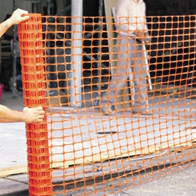 Safety Fence, 4 ft x 100 ft, Polyethylene, Orange