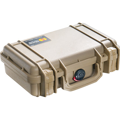 Protector Case Series Small Case, 1170 WF/WL, 0.12 ft, 10.54 in L x 6.04 in W x 3.16 in H Interior, Desert Tan