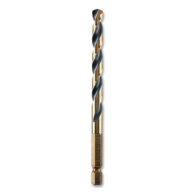 Black and Gold Impact Ready Drill Bit, 17/64 in dia, 135 Split Point Tip, 4-1/4 in OAL