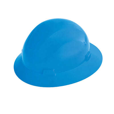 Advantage Series Full Brim Vented and Non-Vented Hard Hat, 4 pt Rapid Dial, Non-Vented, Blue