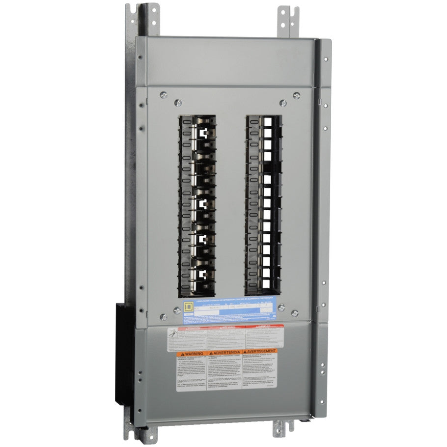 NQ Panelboard Interior, Copper Busbar, 600A, 240V ac/48V dc, Main Lug, 3-Phase, 4-Wire, 65 kA, 30-Space, 45 H x 10.44 W in.
