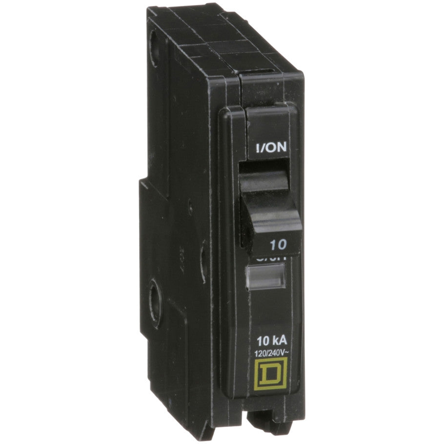 QO Miniature Circuit Breaker, Plug-In, 10kA, 120/240 Vac, 1-Pole, 10A