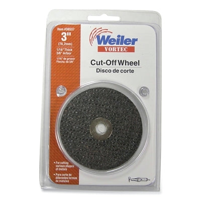 Vortec Pro Cut-off Wheel, 3 in dia, 1/16 in Thick, 3/8 in Arbor, 36 Grit, Aluminum Oxide