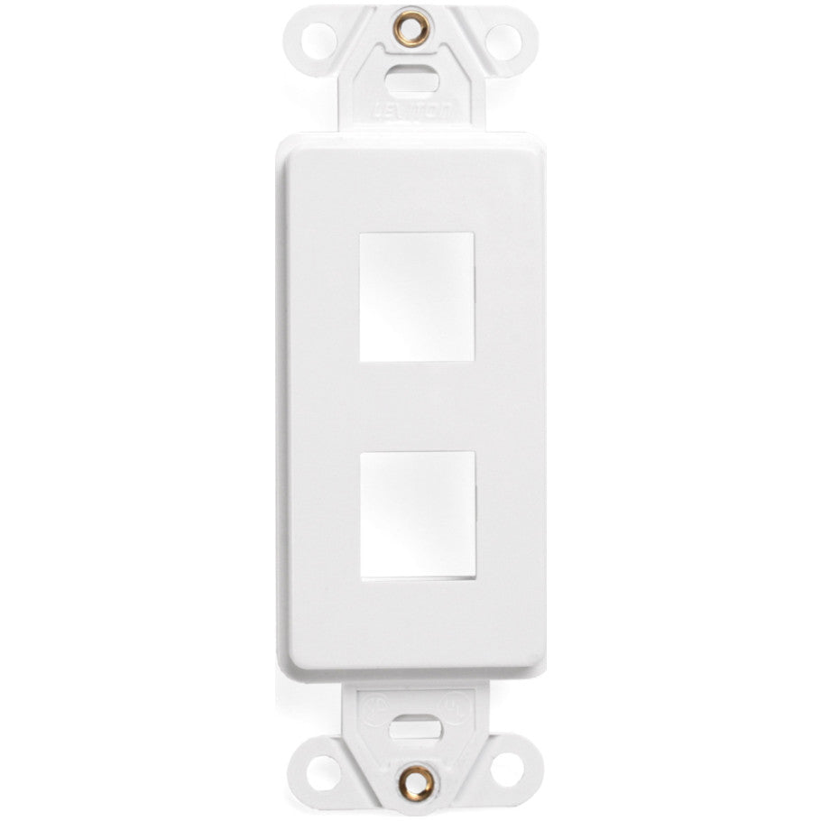 QuickPort Decora Multimedia Insert, 2-Port, White