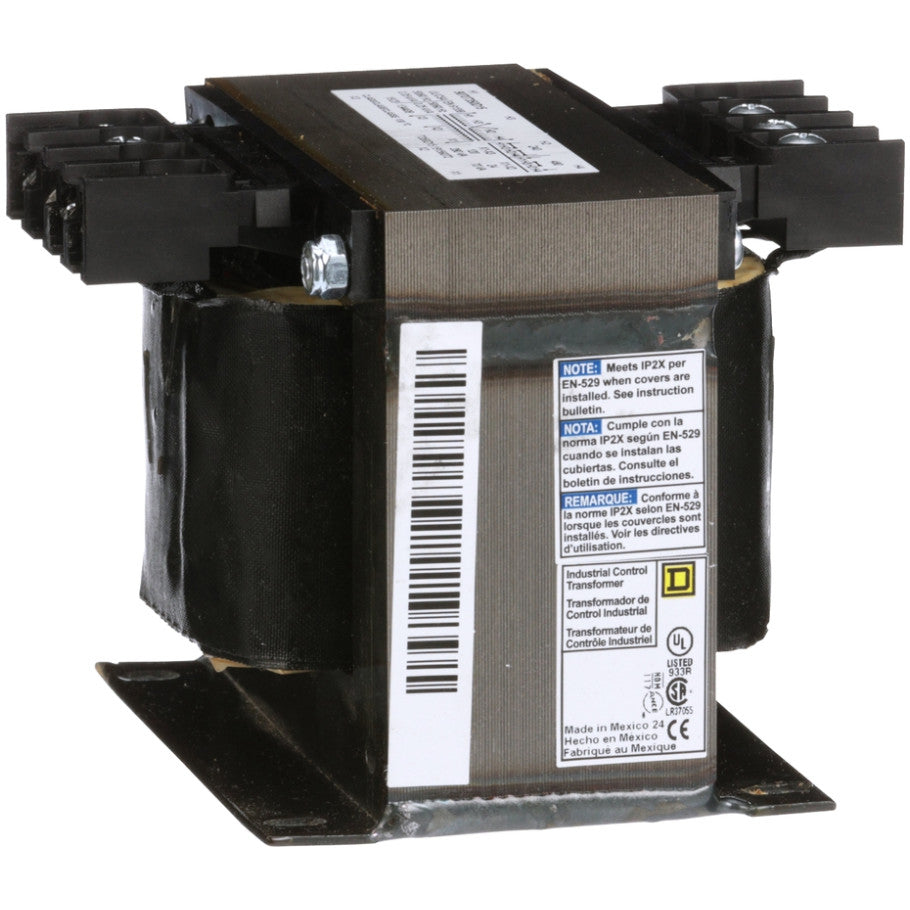 Type T Industrial Control Transformer, 1-Phase, 240x480V Primary, 24/120V Secondary, 350VA