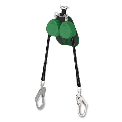 V-TEC EDGE Personal Fall Limiter, Twin Leg, 8 ft, 310 lb Load Cap, Harness Locking Pin, 36CLS Snaphook Bottom Connector