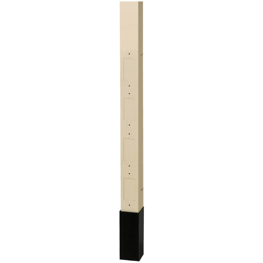 Hubbell Wiring Device Kellems, Aluminum Service Poles, 10'2", Blank withDivider, Ivory