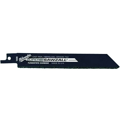Specialty Sawzall Blades, 6 in x 3/4 in, 1/2 in. Universal, Plastic; Wood; Iron