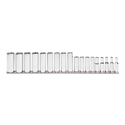 Torqueplus 18 Piece Metric Deep Socket Sets, 3/8 in, 6 Point