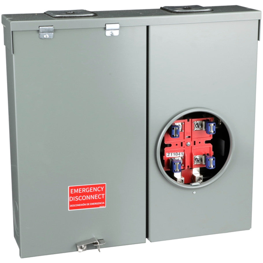 Surface-Mount 200A 120/240V 1-Phase Meter Main With NEMA 3R Enclosure, Max. 2-Pole Circuits (1) QOM2-VH/(1) QO-VH