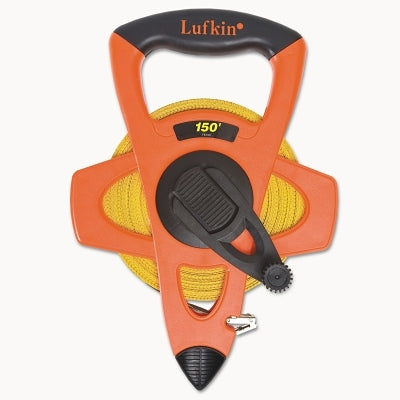 Hi-Viz Orange Reel Fiberglass Tapes, 1/2 in x 150 ft, SAE, Orange, 1/8 in Grad