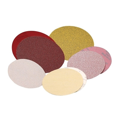 Premier Red Zirconia Resin Paper Discs, Aluminum Oxide, 6 in, 80 Grit, Stick On