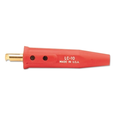 Cable Connector, Single Oval thru Point Screw Connection, Male, 1/0 thru 4/0 Capacity, Red