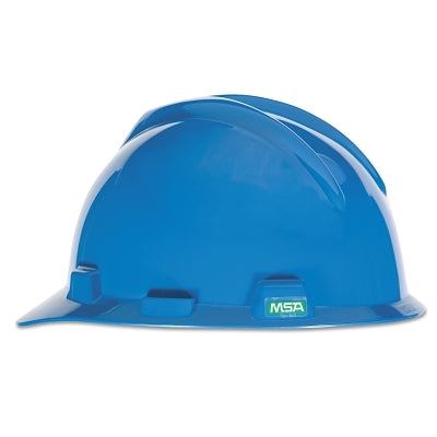 V-Gard Slotted Hard Hat Cap, Fas-Trac III Suspension, Blue