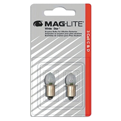 Mini AA Flashlight Replacement Lamps, For Use With AA 2 cell