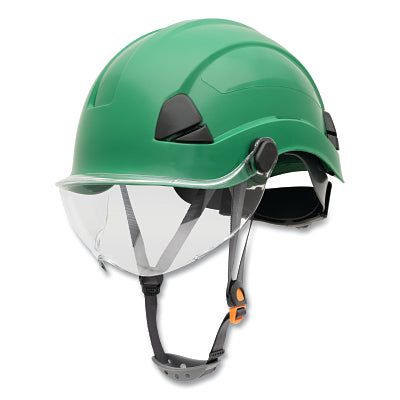 Safety Helmet, 6-point Ratchet Suspension, Not-Vented, Green