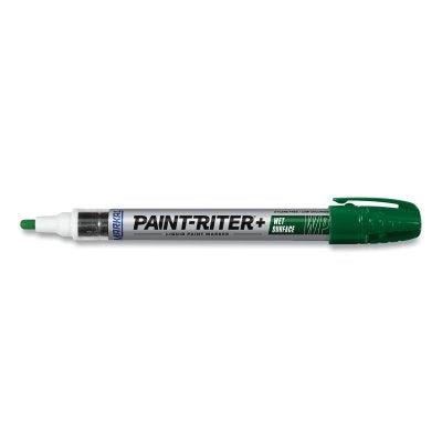 Paint-Riter+ Wet Surface Marker, 1/8 in Tip, Medium, Green