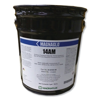 Magnaglo 14AM Fluorescent Premixed Prepared Bath with Carrier ll, 5 gal Pail, Brown
