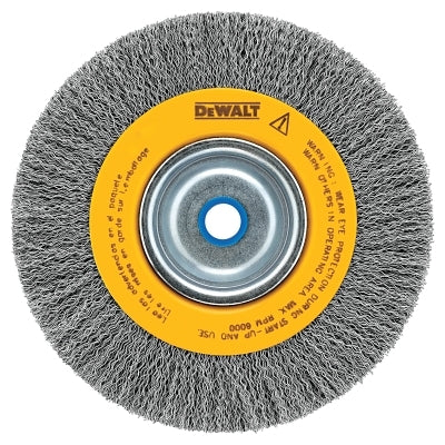 Bench Grinder Brushes, 8 in Dia., 3/4 in, 0.014 in, Carbon, 4,000 rpm