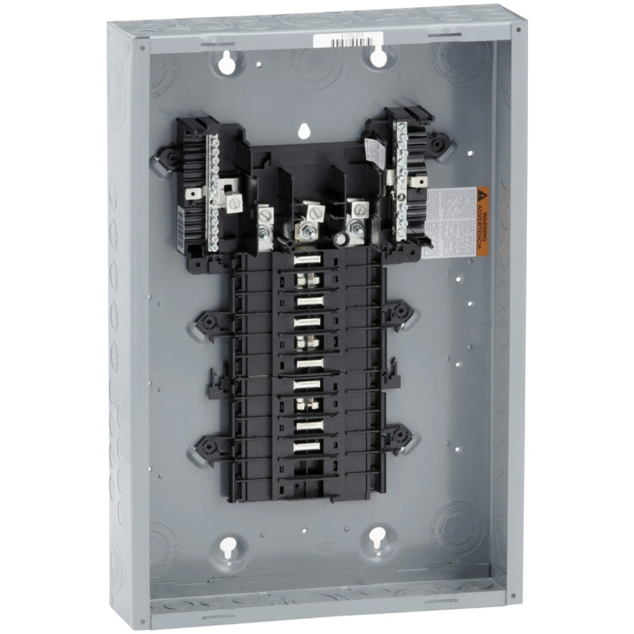 Load center, QO, 3 phase, 20 spaces, 20 circuits, 125A fixed main lugs, NEMA1, gnd bar