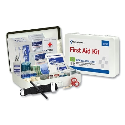 50 Person ANSI B First Aid Kit, Construction Sites/Manufacturing Facilities/Distribution Centers/Industrial Sites, Metal Case