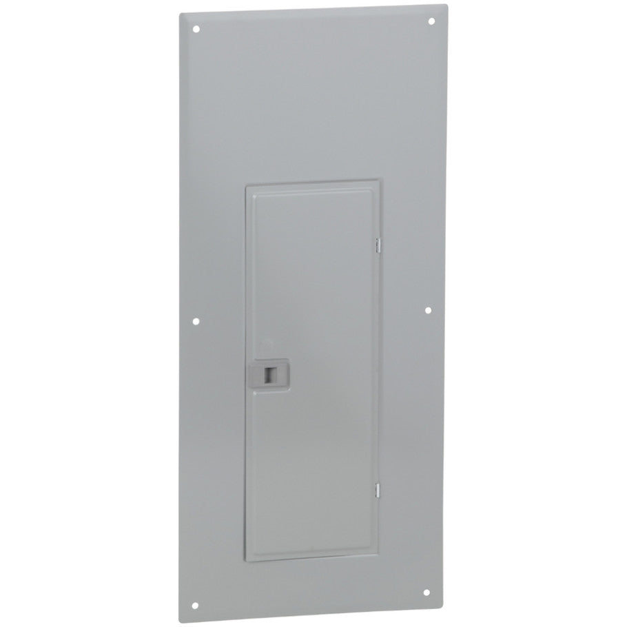 Load center cover, Homeline, 30 spaces, combo flush and surface, gray