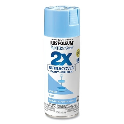 Painter's Touch 2X Ultra Cover Gloss Spray Paints + Primer, 12 oz, Spa Blue