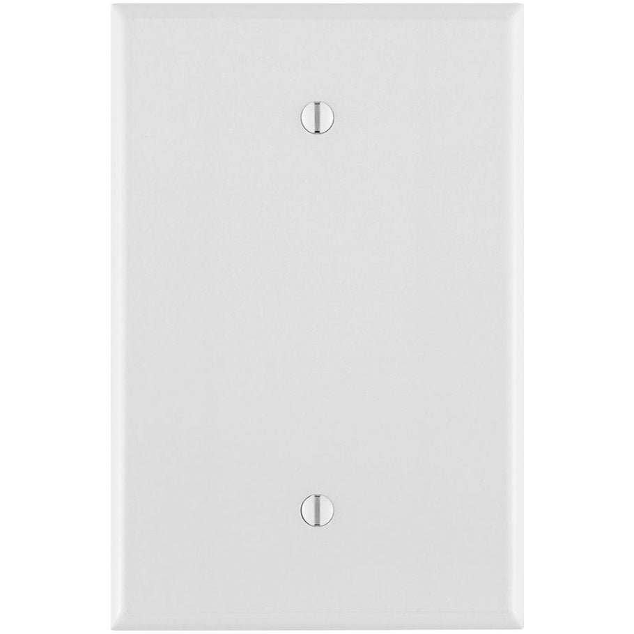 Thermoset 1 Gang Box Mount Oversized Blank Wall Plate, White