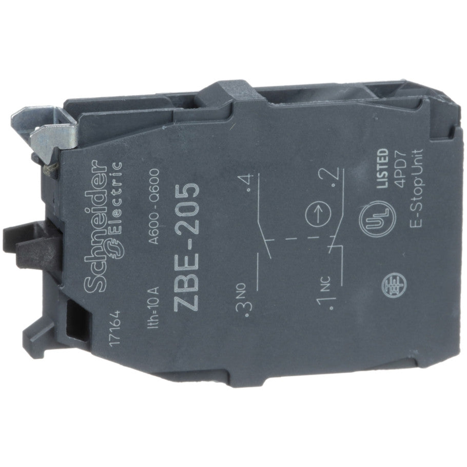 Standard Double 1 NO/1 NC Contact Blocks for 22mm Pushbuttons and Selector Switches