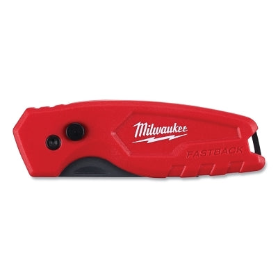 Fastback Compact Folding Utility Knife, 6.15 in L, Bi-Metal Blade, Metal Handle, Red