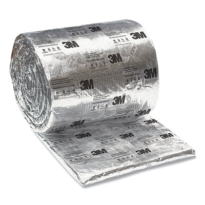 3M 051115-54906 Fire Barrier Duct Wrap, 615+, 48 in W x 25 ft L, 1.5 in Thick, Silver
