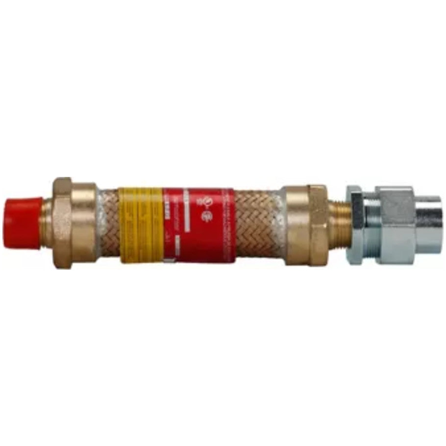 Hazardous Location Coupling, Brass with Bronze Braid, Rigid/IMC Conduit, Male/Male, 1-1/2 x 24 in.