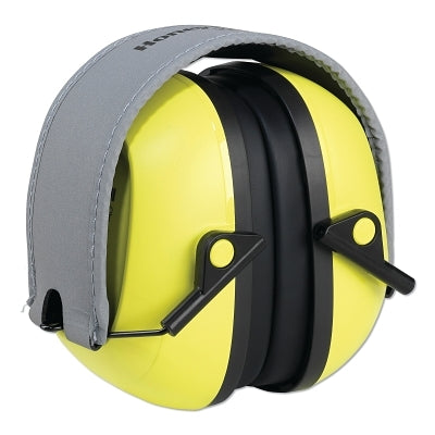 VeriShield 100 Series Passive Earmuffs, 27 dB, Hi-Viz Yellow, Folding, VS120FHV