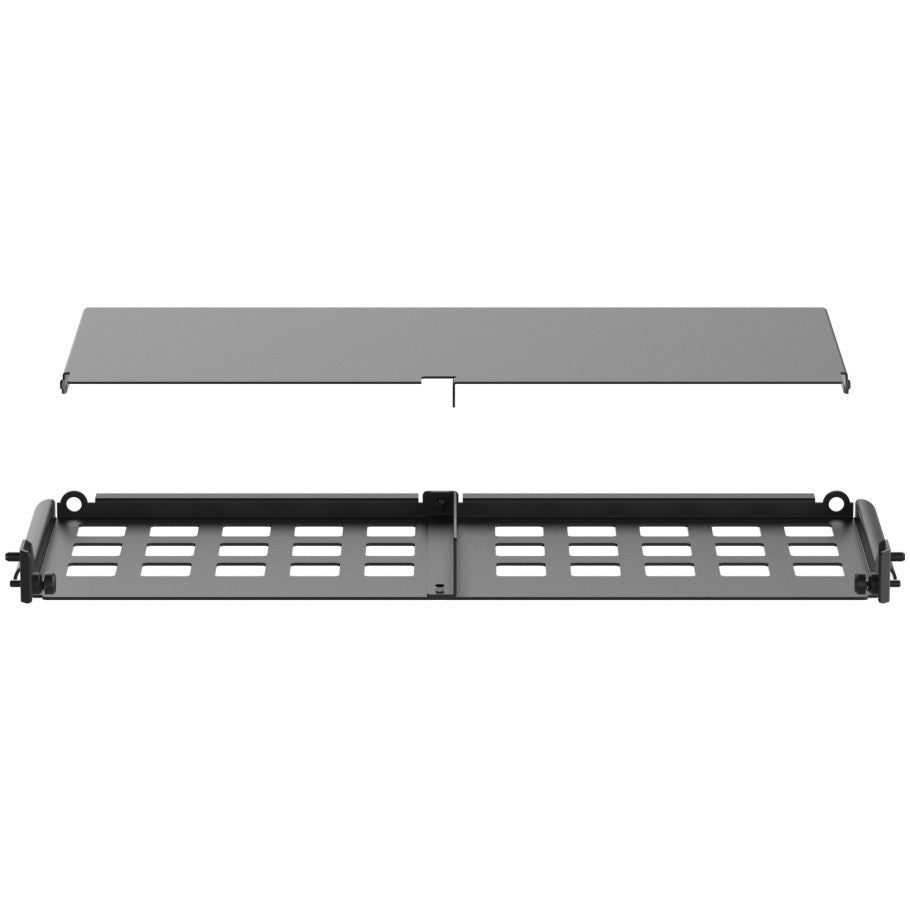 HD Flex Patch Panel Trunk Slack Plate with Rear Cover, 1RU, Black